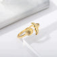 Bague Ajustable Sirène Éblouissante avec Coquillage Doré