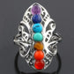 Bague Boho Ajustable en Argent Ornées de Pierres Naturelles Éblouissantes